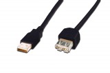 Assmann USB 2.0 extension cable, type A 3m Black  AK-300202-030-S