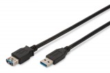 Assmann USB 3.2 extension cable, type A 3m Black  AK-300203-030-S