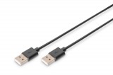 Assmann USB connection cable, type A 1m Black AK-300100-010-S