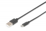 Assmann USB connection cable, type  A - microUSB 1,8m Black AK-300127-018-S
