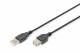 Assmann USB extension cable, type A 1,8m Black AK-300200-018-S