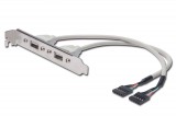 Assmann USB Slot Bracket cable, 2x type A-2x5pin IDC AK-300301-002-E