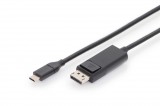 Assmann USB Type-C adapter cable, Type-C to DP 2m Black AK-300333-020-S