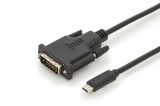 Assmann USB Type-C adapter cable, Type-C to DVI-D (Dual Link) (24+1) 2m Black AK-300332-020-S