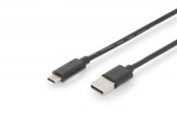 Assmann USB Type-C connection cable, type C to A 3m Black AK-300148-030-S