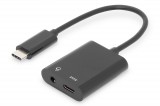 Assmann USB Type-C Splitter cable, type C - 3.5mm+type C AK-300400-002-S