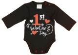 Asti "1st Valentine's day" feliratos valentin napi baba body fekete