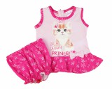 Asti 2 részes kislány nyári szett rövidnadrággal, tunikával cica mintával