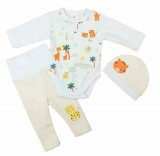 Asti 3 részes baba szett Szafaris mintával