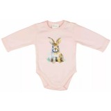 Asti Bébi hosszú ujjú kombidressz Vp. nyuszi barack 56