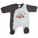 Asti Bébi hosszú ujjú rugdalozó Hun grafit autóversenyző 44