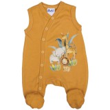 Asti Bébi ujjatlan rugdalózó pamut Safari Friendly okker 50