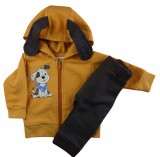 Asti Belül bolyhos 2 részes fiú szabadidő szett Kutyus mintával