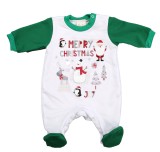 Asti Belül bolyhos hosszú ujjú baba rugdalozó karácsonyi mintával