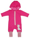 Asti Belül bolyhos, kapucnis baba overál Marie cica mintával