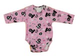 Asti Cica mintás hosszú ujjú body| kombidressz pink