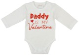 Asti "Daddy is my Valentine" feliratos valentin napi baba body fehér
