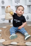 Asti Dorko "Nyugi" mintával nyomot rövid ujjú baba body