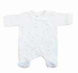 Asti Elöl patentos rugdalózó, madárka mintával, vékony, pamut