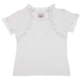 Asti Fehér fodros lányka alkalmi felső