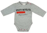 Asti Feliratos hosszú ujjú baba body