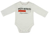 Asti Feliratos hosszú ujjú vékony pamut baba body