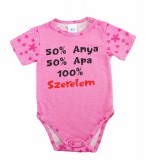 Asti Feliratos rövid ujjú baba body