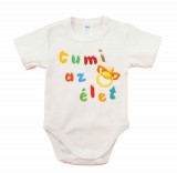 Asti Feliratos rövid ujjú baba body