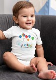 Asti Gyereknapos rövid ujjú baba body fehér