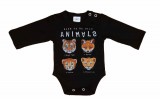 Asti Hosszú ujjú baba body állatos mintával