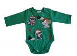 Asti Hosszú ujjú baba body karácsonyi mintával