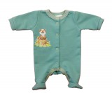 Asti Hosszú ujjú elöl patentos rugdalózó, belül bolyhos – Állatos mintával