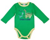 Asti Hosszú ujjú kisfiú baba body dinoszaurusz mintával zöld