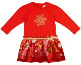 Asti Hosszú ujjú kislány ruha karácsonyi mintával
