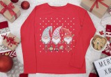 Asti Hosszú ujjú lány póló karácsonyi manós mintával