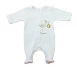 Asti Hosszú ujjú rugdalózó, gólyás mintával