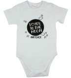 Asti "I love you to the moon and back" feliratos rövid ujjú baba body fehér