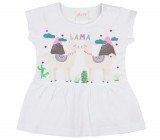 Asti Láma mintás kislány bébi rövid ujjú ruha flitterrel