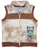 Asti Pamut gyerekmellény batikolt anyagból láma mintával