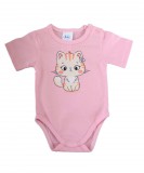 Asti Rövid ujjú baba body cuki Cica mintával