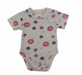 Asti Rövid ujjú baba body cuki Virágos mintával