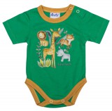 Asti Rövid ujjú baba body Szafari mintával