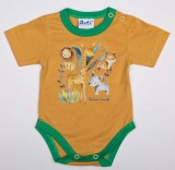 Asti Rövid ujjú baba body Szafari mintával