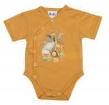 Asti Rövid ujjú elöl patentos baba body szafaris mintával