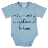 Asti Rövid ujjú "még mindig a szüleimnél lakom" feliratos baba body