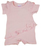 Asti Rövid ujjú pamut krepp kislány baba napozó