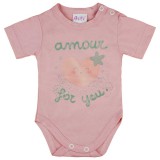 Asti Rövid ujjú szívecskés baba body