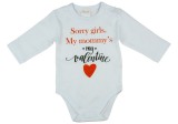 Asti "Sorry girls. My Mommy's my valentine" feliratos valentin napi baba body fehér