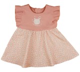 Asti Ujjatlan fodros vállú kislány ruha macis mintával