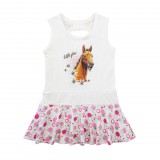 Asti Ujjatlan pamut kislány ruha, lovas mintával